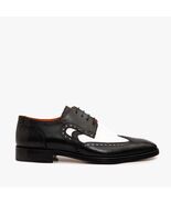 The Neiva Black &amp; White Wingtip Semi Brogue Derby Men Shoe - $349.90