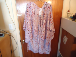 &quot; NWT &quot; Time And True One Size Lavender Multi Color Floral Kimono &quot; GREAT GIFT &quot; - £14.17 GBP