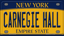 Carnegie Hall New York Novelty Mini Metal License Plate Tag - $14.95