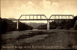 Guerneville Bridge on the Russian River California RPPC 1920 Postcard bk60 - £5.44 GBP