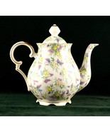 *Lefton Lilac Chintz Teapot Hand Painted Beautiful Delicate Floral Gold ... - €38,67 EUR