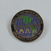 Vintage 1996 Small Is The World Session Orlando, Florida Lapel Hat Pin - £4.20 GBP