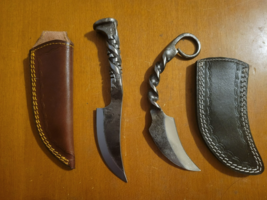 Hand Forged 8&quot; RAILROAD SPIKE Karambit EDC &amp; Hunting Knife With Sheaths - €42,18 EUR