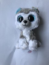 TY Beanie Boos 6&quot; SLUSH Husky Dog Plush Stuffed Animal Toy 2014 Glitter ... - £8.70 GBP