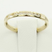 14K Yellow Gold Plated Sillver Simulated Diamond Full Eternity Wedding Band Ring - $46.74