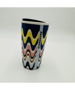 Starbucks Pastel Wavy Stripes Waves Ceramic 12oz Tumbler Travel Mug with... - £21.32 GBP