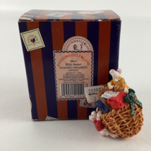 Enesco Mice With Basket Hanging Ornament Figurine Pennywhistle Lane Vintage - $24.70