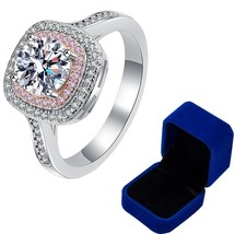 Sterling Silver Moissanite Proposal Ring For Women Round Brilliant Diamonds Enga - £52.79 GBP