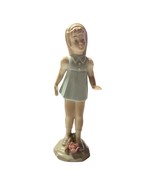 Vintage Duncan Royale Porcelain Figurine GIRL in a Blue Dress - $343.26 MXN
