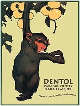 825.Dentol toothpaste Ad Art Decoration POSTER.Graphics to decorate.Funky Monkey - £13.71 GBP+