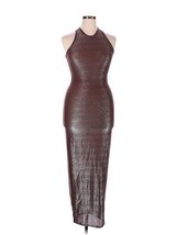 NWT Skims Shimmer Long Slip Dress in Cocoa Metallic Bodycon Maxi Slipdress XL - £77.53 GBP