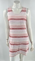 Market Spruce Sun Dress Size M Petite Pink Red Striped Pocket Sleeveless... - $15.84