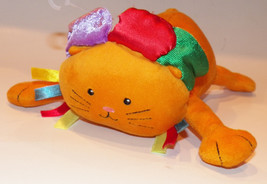 Manhattan Toy Orange Cat Plush Rattle Baby Toddler Toy Stuffed Animal - £9.85 GBP