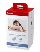 Canon Selphy KP-108IN Color Ink Paper Set 108 4x6 Sheets with 3 Toners 3... - £13.29 GBP