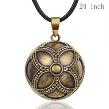 20mm Copper Celtics Flower Mexican Harmony Bola Ball  Pendant Necklace for Pregn - £18.50 GBP