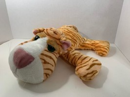 Russ Berrie Co Zoey plush orange white tiger striped tabby kitten cat green eyes - $11.87