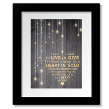 Neil Young Heart of Gold - Love Song Lyric Music Print Wall Art Canvas or Plaque - £14.20 GBP+