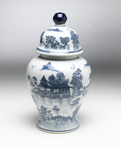 Zeckos AA Importing 59734 Blue And White Ginger Jar With Lid - $108.04