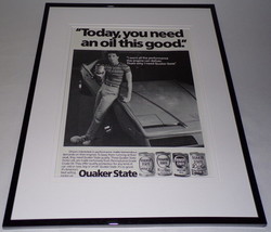 1983 Quaker State Motor Oil 11x14 Framed ORIGINAL Advertisement  - $34.64