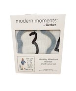 NEW Gerber Modern Moments Baby Boy Monthly Milestone Blanket Set Forest ... - $355.91 MXN