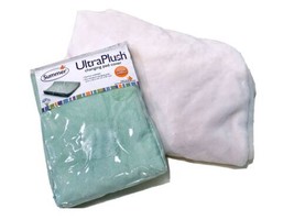 Summer &amp; Babies R Us Set of 2 Buttercream &amp; Green Plush Soft Changing Pad Covers - £10.35 GBP
