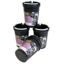 4 Pack  Fireproof Ashtray Butt Bucket Smokeless Glow in the Dark Portable Black - £9.95 GBP