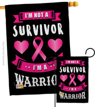 I&#39;m A Pink Warrior - Impressions Decorative Flags Set S115140-BO - £46.33 GBP