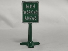 Vintage Arcade Cast Iron Green Men Working Sign Prime Model!!! Finest Ex... - $46.45