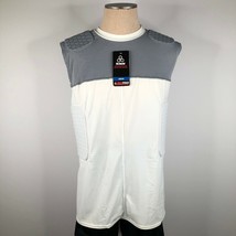 McDavid Herren 2XL Grau Weiß Hexpad Ärmellos 5 Pad Kompression Hemd Nwt - $26.72