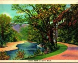Generic Landscape Greetings From Bay City Michigan MI Linen Postcard D14 - £3.07 GBP