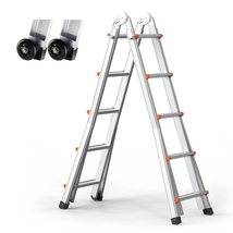 VEVOR Telescoping Ladder A Frame, 20 FT Compact Aluminum Extension, 330l... - $282.99
