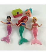 Disney Princess Little Mermaid Lot Mini Dolls Ariel Sisters Polly Pocket... - $24.70