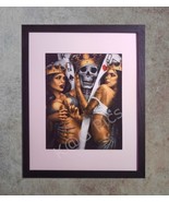Custom Framed Skull Goth Biker Photos Reprint (Frame Included) Free Ship... - $49.00