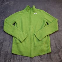 Kim Rogers Sweater Women Small Green Lightweight Casual Full Zip Mock Neck - $24.63