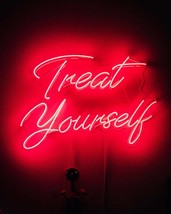 New Treat Yourself Neon Sign Bedroom Wedding Poster B Acrylic Light Gift 24&quot;x14&quot; - £199.03 GBP
