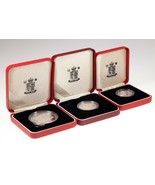 1996 Großbritannien 1 £,2 £ &amp; Krone Münzen IN Silber Beweis &amp; Piedfort L... - $265.51 CAD