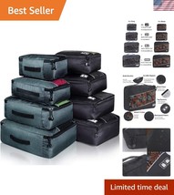Durable Packing Cubes - 8 Piece Travel Organizer Set with Labels &amp; Zippers - $45.00