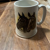 Horses Equine Equestrian Vintage Mug Cup 5” Tall 3” Diameter - $266.55 MXN