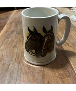 Horses Equine Equestrian Vintage Mug Cup 5” Tall 3” Diameter - $266.55 MXN
