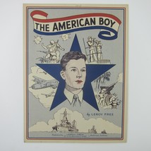 Sheet Music The American Boy Leroy Free Indiana Patriotic WW2 Vintage 1944 RARE - £39.33 GBP