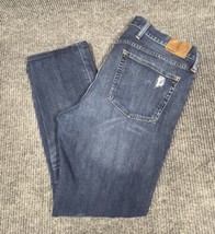 Gap 1969 Skinny Jeans Womens 36x27 Blue Denim Stretch Distressed Pants - $27.71