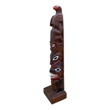 Alaskan Totem Pole Pacific Northwest Native American 12” Alaska Craft - £16.65 GBP