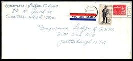 1964 US Air Mail Cover - Seattle, Washington to Pittsburgh, Pennsylvania A14 - £2.31 GBP