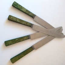 Royal Brand Knife Set Sharp Cutter Composite x 4 Green Cutlery Flatware Marbled - £14.14 GBP