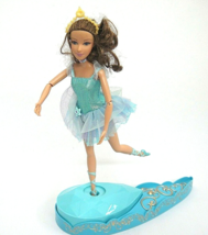 Barbie Ballerina Doll with Base Blue 10&quot; Mattel 2005 Jointed Arms Poseable - £11.09 GBP