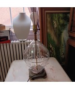 Lamp glass and Bronze Table Lamp Shade Etched Cut - £29.41 GBP
