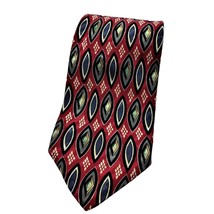 ROBERT TALBOTT Red Ovals Tie Studio Parisian Necktie Silk - £7.13 GBP