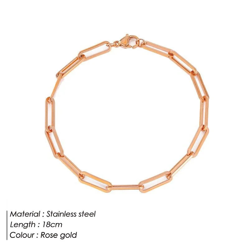 eManco Bracelet for Women Curb Cuban Link Chain Stainless Steel Womens Bracelets - £12.98 GBP