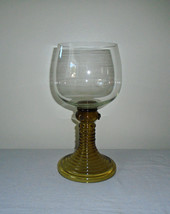 Display Wine Glass Pasco Green 13&quot; Tall Vintage Bavaria Germany Home Bar... - $34.65