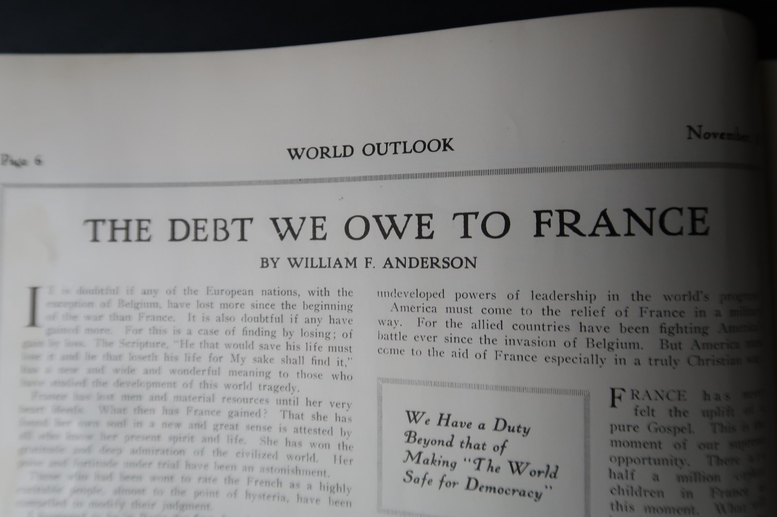 Antique World Outlook Nov. 1917 France Pershing Joffre Arctic Circle Item image 9